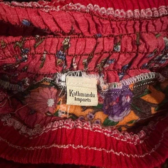 Wide-Leg Floral Patchwork Pants - Multi - Picture 4 of 4